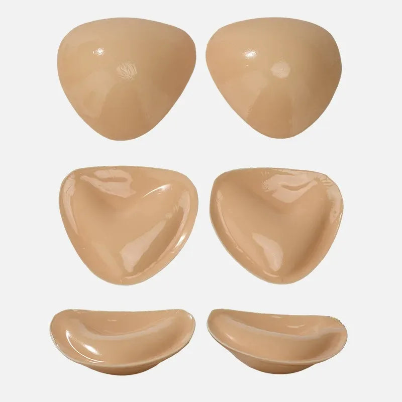 Reusable Double-Sided Adhesive Bra Inserts Thick Sponge Support Pads for Swimsuit Bikini Strapless Dress Invisible Clothing Support