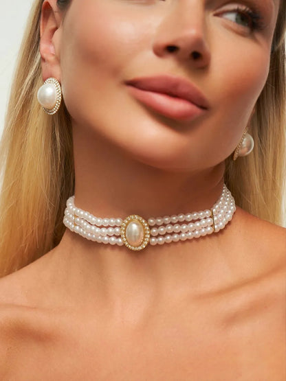 Faux Pearl Set - Bridal Jewelry for Wedding & Prom
