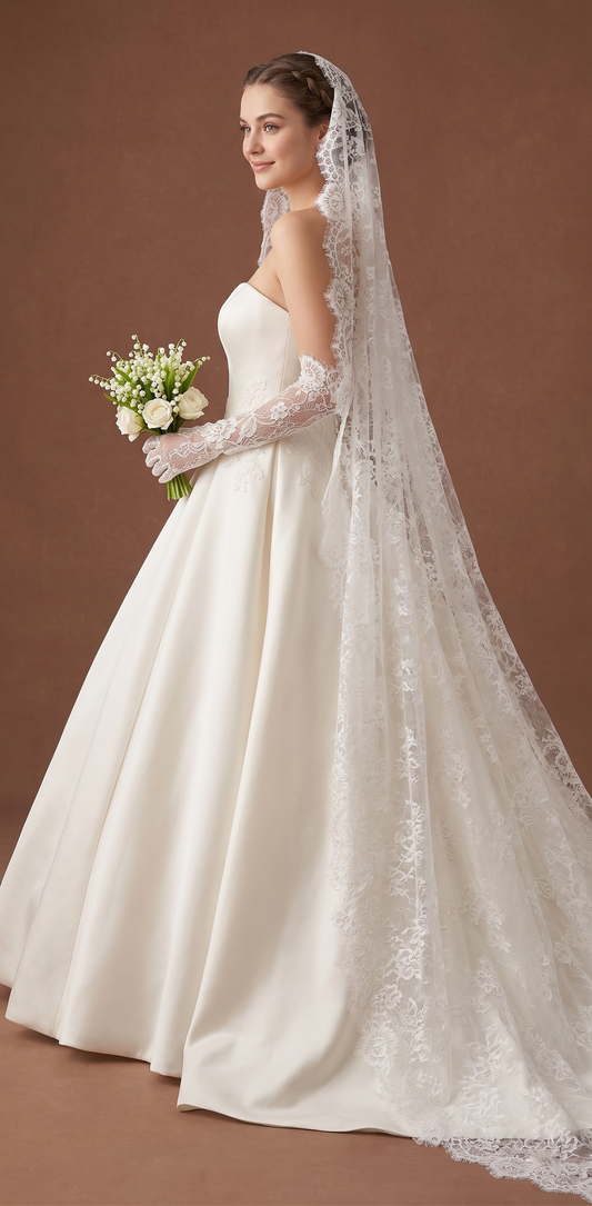 Soft Lace Mantilla Wedding Bridal Veil