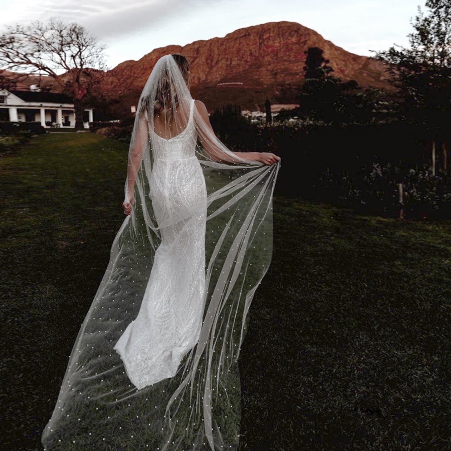 Wedding Pearl Veil for Bride