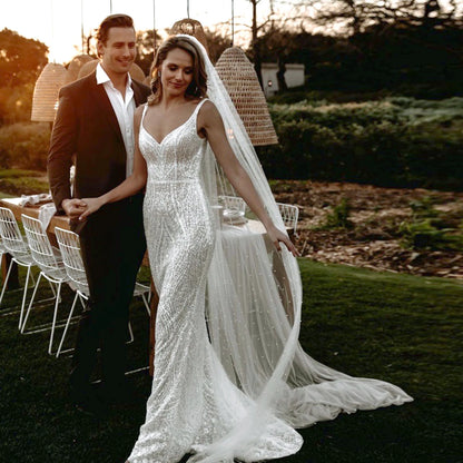 Wedding Pearl Veil for Bride
