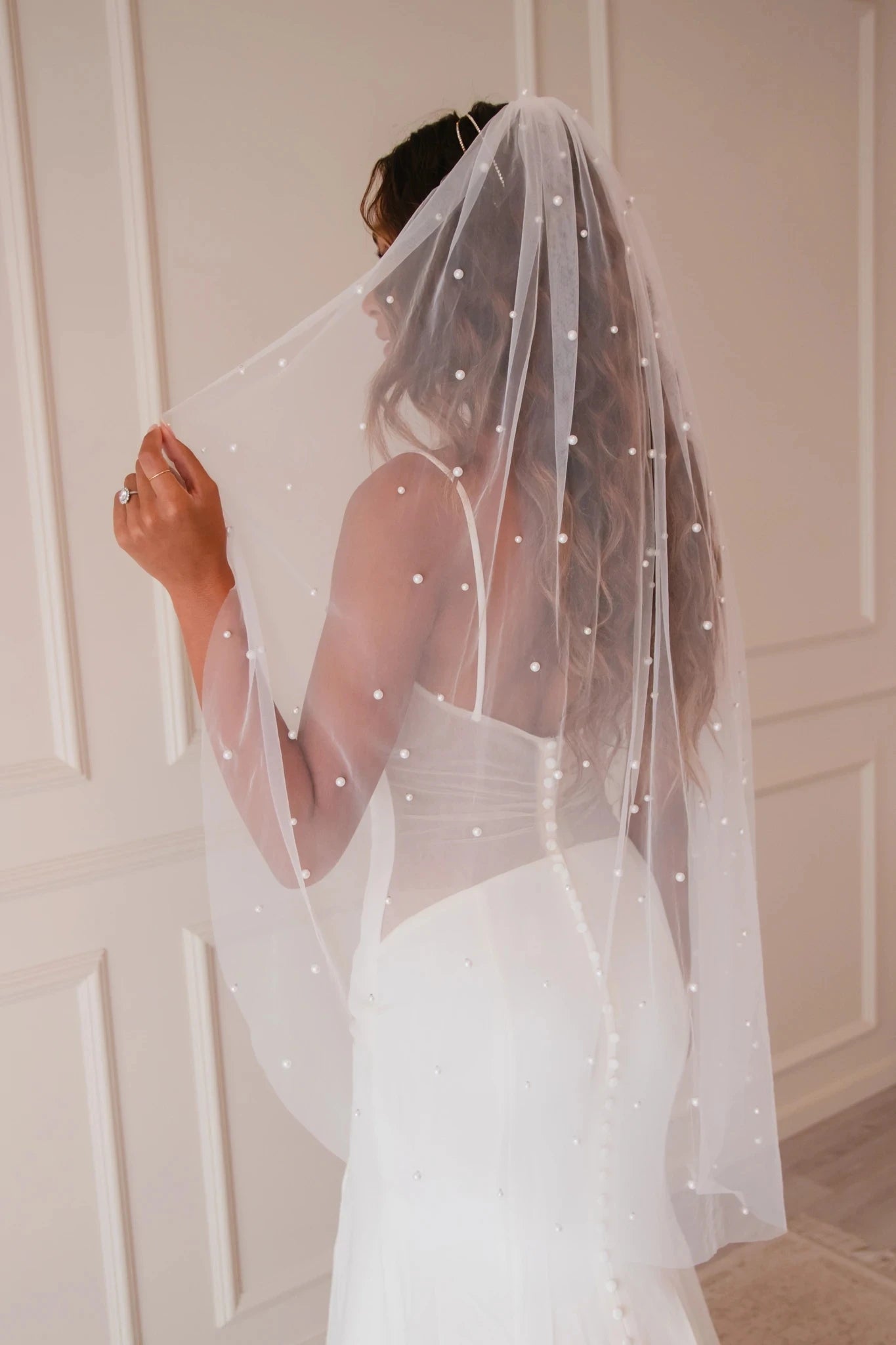 Wedding Pearl Veil for Bride
