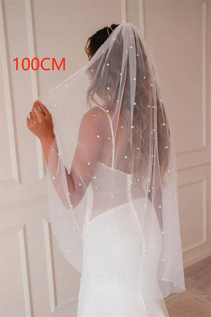 Wedding Pearl Veil for Bride
