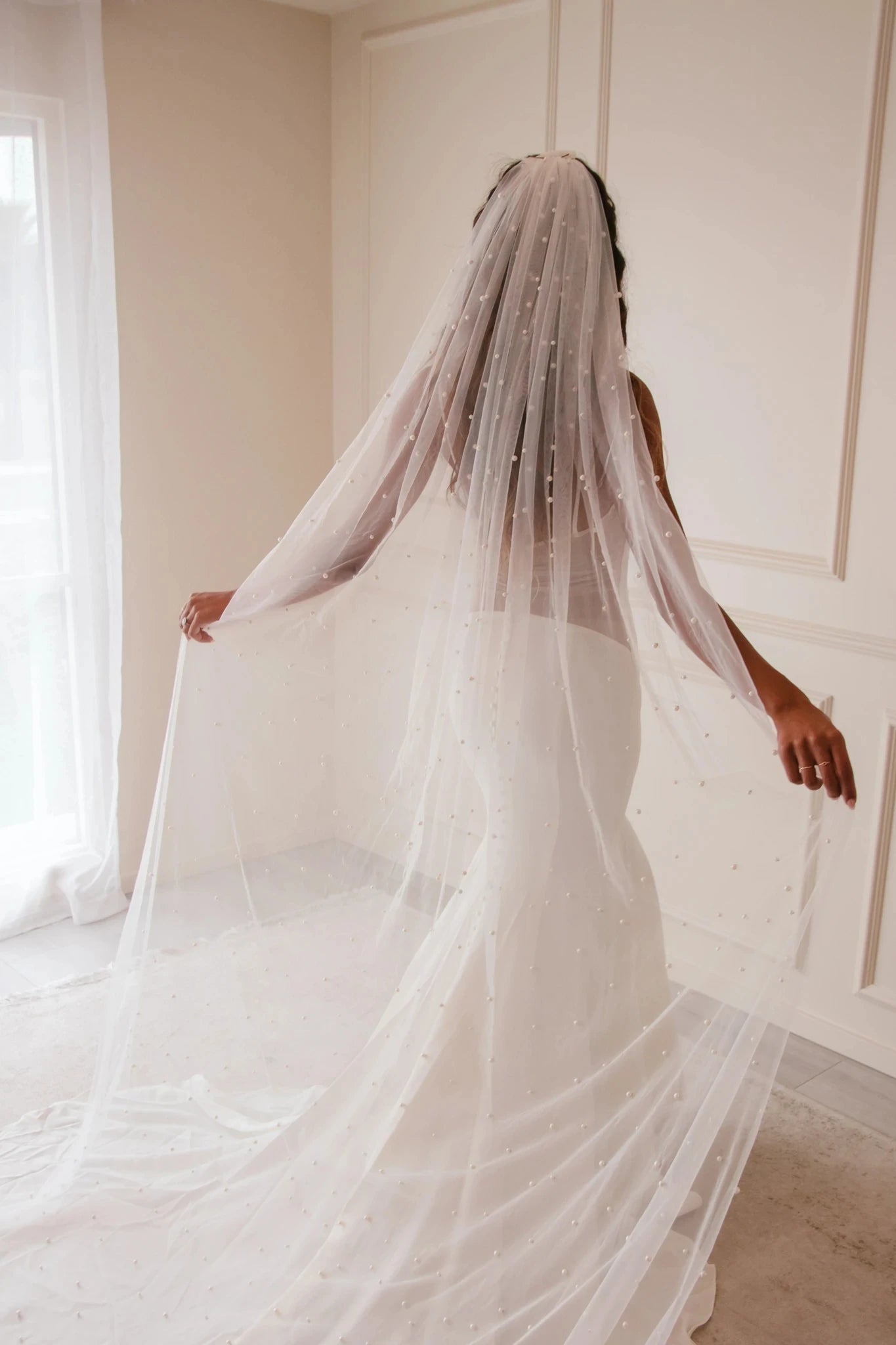 Wedding Pearl Veil for Bride