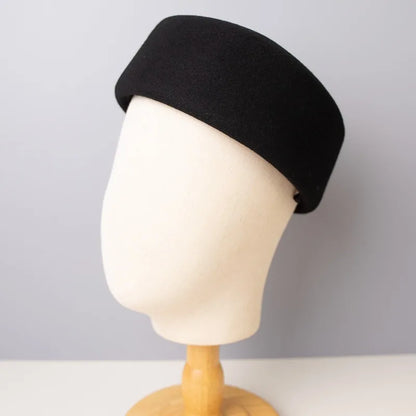 Vintage Women Hat 100% Wool - Bridal Accessory for Wedding Guest