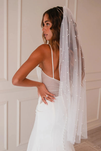 Wedding Pearl Veil for Bride