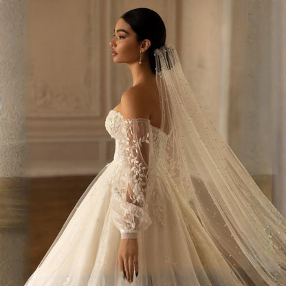 Wedding Pearl Veil for Bride