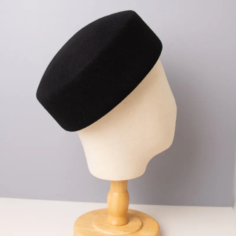 Vintage Women Hat 100% Wool - Bridal Accessory for Wedding Guest