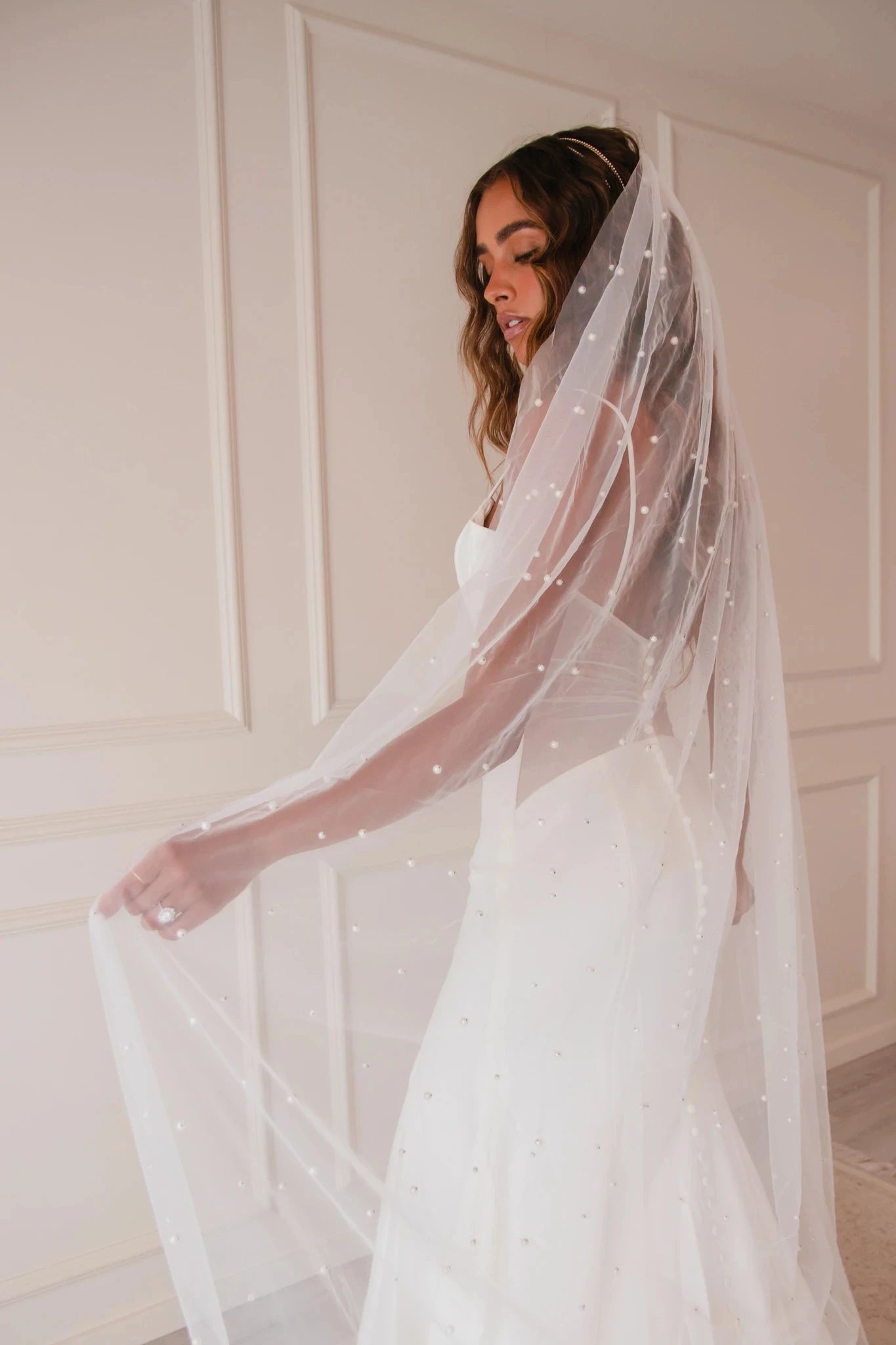 Wedding Pearl Veil for Bride