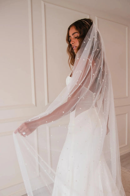 Wedding Pearl Veil for Bride